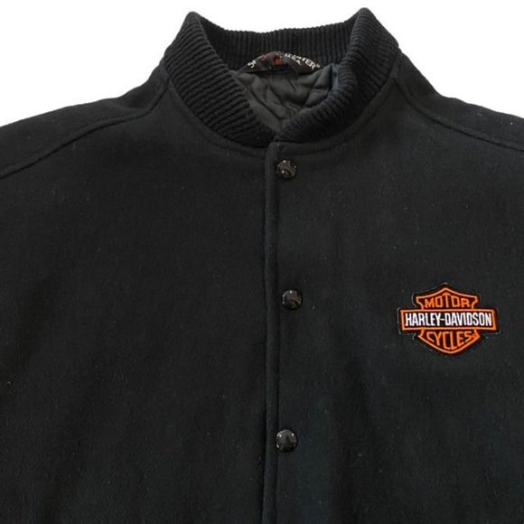 Harley-Davidson Black and Gray Bomber Jacket - Picture 3 of 13